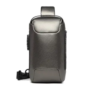 Waterproof Travel Chest Bag USB Charging Port Sport Fanny Pack Sling s Men Crossbody Shoulder