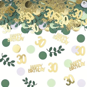 Coriandoli Verde Salvia per Buon Compleanno, Coriandoli in Lamina per Decorazioni Tavolo per Feste di 18°, 30°, 40°, 50°, 60° Compleanno - Product Image 2