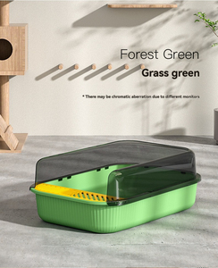 Caja de Arena <span class=keywords><strong>para</strong></span> Gatos Rectangular Grande, Fácil de Limpiar, de Plástico Ecológico, Inodoro <span class=keywords><strong>para</strong></span> Gatos - Product Image 4