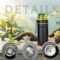 Bouteille isotherme en acier inoxydable 316 avec infuseur à thé en verre, étanche, gourde portable pour le bureau et les voyages