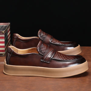 Nouvelles Chaussures Décontractées en Cuir pour Hommes 2025 – Style Rétro Tendance avec Tige en Cuir PU – Mocassins Habillés à Enfiler - Product Image 2