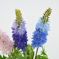 Fleur artificielle queue de renard rose et violette de 88 cm, en soie faite à la main, de haute qualité, réaliste, pour décoration intérieure de mariage