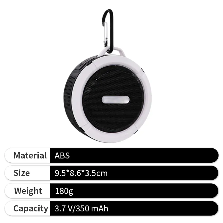 Promotion Small Waterproof Bluetooth Speakers Black Portable Shower Mini Speaker For Business