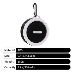 Promosi Speaker Bluetooth tahan air kecil Speaker Mini Pancuran portabel hitam untuk bisnis