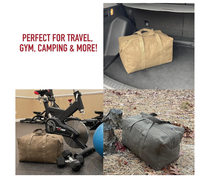 BSCI GRS Canvas Fallschirm-Cargotasche Extra Große Reisetasche mit 75L Fassungsvermögen