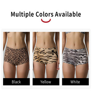 Pantaloncini Traspiranti da Donna a Vita Alta, Intimo con Stampa Leopardata, Boxer Elasticizzati Modellanti - Product Image 5