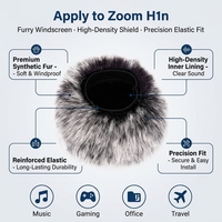 Enregistreur Portable professionnel en fourrure H1n, pare-brise, housse pour microphone, pratique, pour l'enregistrement