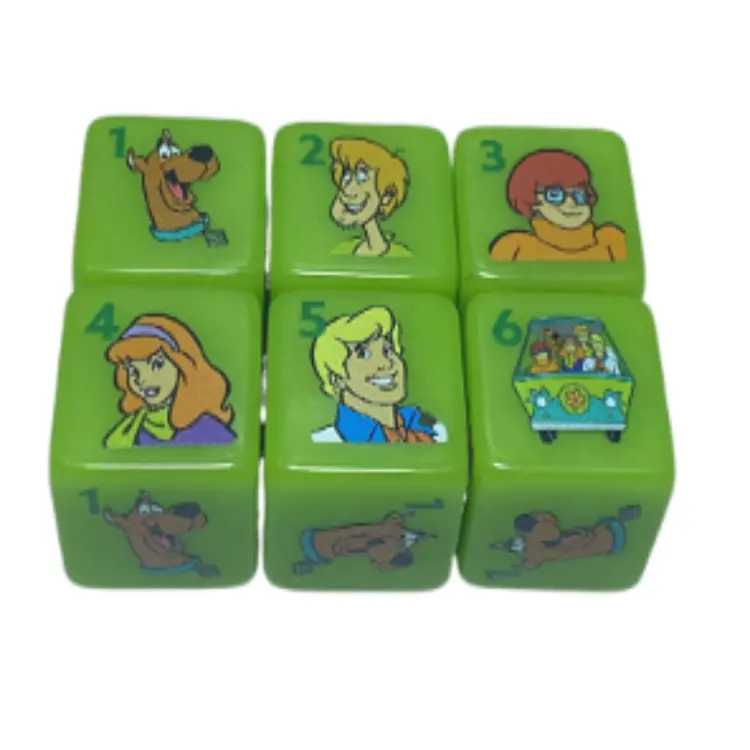 Professionale cinese fabbrica 22mm diversi colori spazi vuoti angoli rotondi dadi in plastica D6 acrilico cubo dadi per il gioco