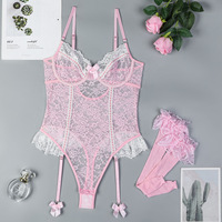 Body en dentelle fantaisie, hauts en patchwork, transparents, vêtements pour adultes, body sexy, bas sans entrejambe, teddy, lingerie sexy