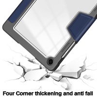 Étui pour tablette en similicuir triple pliage, résistant aux chutes et dissipant la chaleur, pour Samsung Tab A9 A11