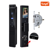 Serrure intelligente numérique à mortaise TUYA App, avec empreinte digitale, mot de passe, carte RFID NFC, sans clé, pour porte en bois ou en aluminium