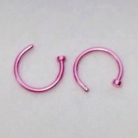Nez Piercing Bijoux Faux Anneau de Nez 2021 Gros Acier au Titane Personnalisé 5g Sac D'opp Facile En Alliage Anneaux de Nez et Goujons