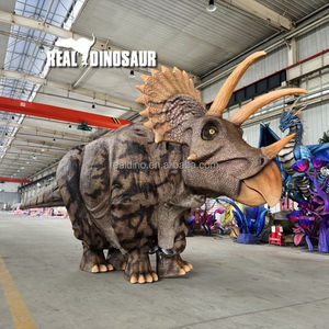 Parc aventure réaliste <span class=keywords><strong>triceratops</strong></span> dinosaure costume pour deux interprète - Product Image 5