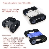 Châssis de char robot télécommandé sans fil DOIT TP101 compatible avec panneau métallique de voiture intelligente 33 moteurs