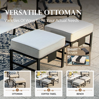 Ensemble de conversation d'extérieur AJUNION à 9 places entièrement rembourré, ensemble modulaire polyvalent, ensemble de meubles de patio pour pelouse, jardin, cour arrière