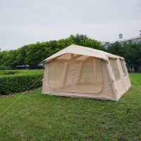 Tente de glamping gonflable imperméable 13,68 m² en Oxford, grande tente à ossature pneumatique pour le camping familial en extérieur