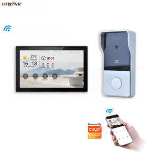 Timbre de puerta con resolución 2K, Kit de <span class=keywords><strong>intercomunicador</strong></span> IP Hiwink para uso en Villa, enlace de acceso Palmprint hasta 6 unidades de pantalla táctil interior, potencia POE - Product Image 1