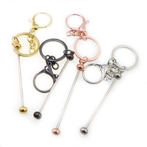 <span class=keywords><strong>Lot</strong></span> de 100 pièces de chaînes porte-clés classiques de 30 mm, longueur 70 mm, avec fermoir mousqueton plaqué 8 couleurs, pour composants de bijoux - Product Image 1