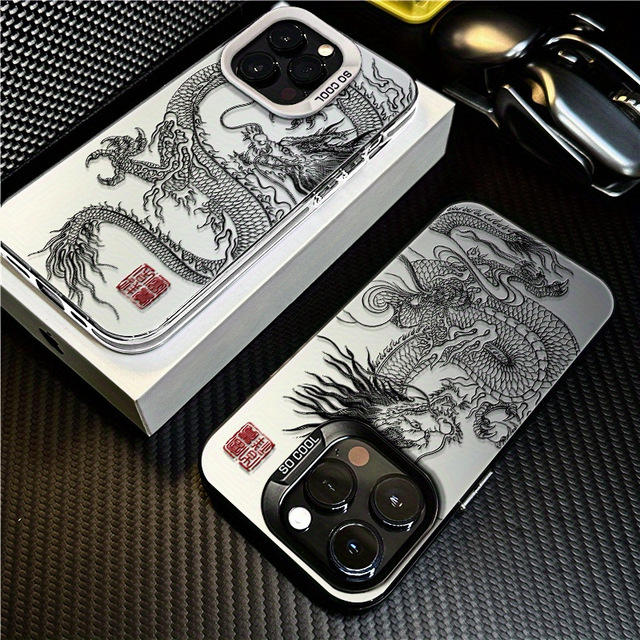 European American Cross-Border Export China Dragon Laser Vitality Xsm Mobile Phone Case for Apple Camera Protector