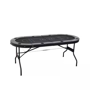 Table de poker Texas pliable ovale pour 8 joueurs, sur mesure en gros, table de jeu professionnelle pour événements de Blackjack et de Mahjong - Product Image 2