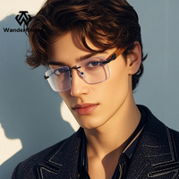 Montures de lunettes optiques en bois faites à la main avec logo personnalisé, de luxe, pour hommes, sans monture, charnières flexibles, verres transparents