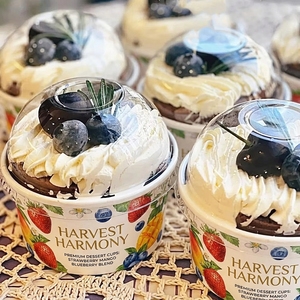 Envase Desechable Personalizado para Llevar, Contenedor para Yogurt y Pastel, Vaso de Papel Pequeño para Helado con Tapa de Domo - Product Image 2