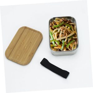 กล่องข้าวสแตนเลสพกพาขนาด 800 มล. พร้อมฝาปิดสำหรับใส่อาหาร - Product Image 1