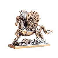 Cheval volant du zodiaque en laiton, cheval céleste, décoration de bureau rétro, décoration de table, animal de compagnie pour le thé, artisanat, ornement