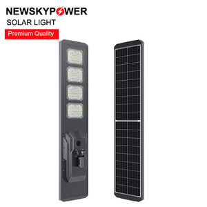 Lampes solaires 100W 120W pour l'extérieur Lampe de rue intelligente à LED haute luminosité Lampes de rue robustes solaires avec télécommande - Product Image 4