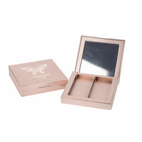 Palette vide carrée pour maquillage, couleurs personnalisées, avec logo, pour fards à paupières, 2 couleurs, illuminateur et blush, avec miroir