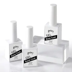 Gelsky nhà sản xuất giá thấp mạnh mẽ cơ sở Gel Nail 15ml cơ sở gel UV