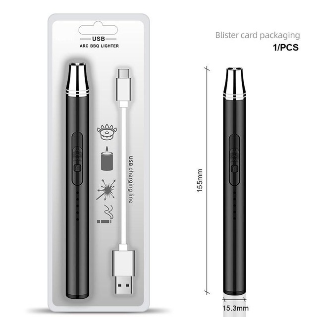 Newest Candle Lighter USB Rechargeable Electric Plasma Lighter Windproof Small Size Arc Lighters