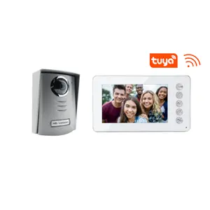 2-сторонняя связь между внутренним монитором и наружным устройством с поддержкой ID карты Wi-Fi Видео дверной телефон