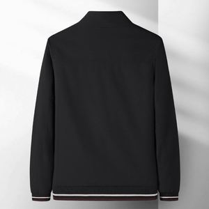 Veste matelassée en toile à col montant, tendance hiver, avec fermeture éclair et logo frontal, décontractée, pour hommes jeunes et d'âge moyen - Product Image 5