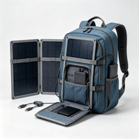 Sac à dos pour appareil photo bleu, sac de photographie avec ouverture frontale, compartiments rembourrés, sac à dos pour ordinateur portable, adapté aux photographes en voyage