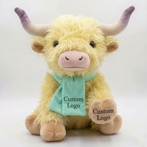 Peluche Personalizzato di Mucca delle Highland Scozzesi, Personalizzabile in Dimensioni, Colori e Abiti, Regalo Kawaii per Compleanno, Antistress, Morbida Pelliccia - Product Image 2