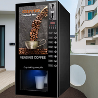 Distributeur automatique de boissons chaudes instantanées, avec bouton tactile, paiement par pièces et distributeur de gobelets automatique