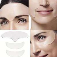 Patchs anti-rides réutilisables en silicone de qualité médicale pour le visage et le front – Traitement lissant et hydratant pour les rides du sourire et le contour des yeux (lot de 5)