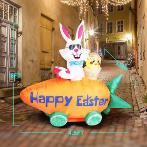 Jouets de dessin animé de Pâques <span class=keywords><strong>lapin</strong></span> <span class=keywords><strong>lapin</strong></span> grand <span class=keywords><strong>navet</strong></span> gonflable costume de carotte gonflable carotte gonflable géante pour la publicité - Product Image 1