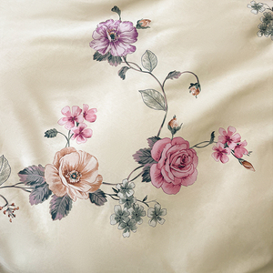 Ensemble de literie en coton floral French Rose <span class=keywords><strong>Manor</strong></span> |   Parures de lit imprimées romantiques pour une chambre confortable - Product Image 3
