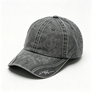 Custom Vintage Retro Cotton <b>Cap</b>, Distressed Embroidered Dad Hat, Streetwear Curved Brim <b>Caps</b> for Men <b>Women</b> OEM ODM - Product Image 5