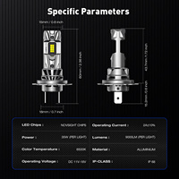 Novsight H7 360 lumière LED Canbus 6500K 60W halogène 9005 9006 Mini lampe de voiture automatique 18000LM ampoule de phare LED