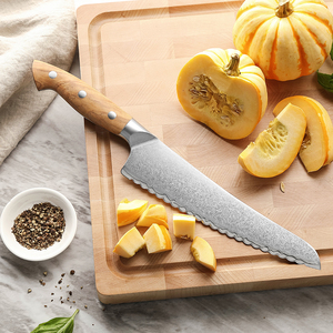 <span class=keywords><strong>Couteau</strong></span> de cuisine XINZUO ultra-affûté en acier composite pour viande et aliments surgelés, avec manche en bois d'olivier pleine soie - Product Image 4