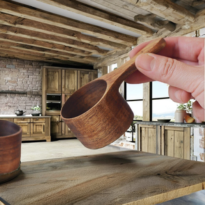 High Quality Modern Eco-Friendly Acacia Wooden <b>Measuring</b> <b>Spoon</b> for Milk Powder and Coffee Wholesale Kitchen Use Home Decoration - Product Image 2