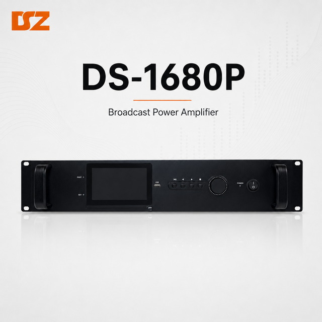 2U 80W IP Network PA Amplifier 100V 70V DSP Public Address System Audio Amplifier