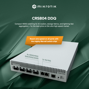 Router Mikrotik CRS804 DDQ POE con CPU de Cuatro Núcleos AL52400 de 2000 MHz, RouterOS V7, 16 Puertos y Capacidad de Conmutación de 2.56 Tbps - Product Image 2