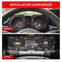 Panel Instrumen LCD 12.3 Inci untuk Pemantauan Tekanan Ban Digital SUZUKI JIMNY JB64/JB74 2019+ Pengukur Kecepatan
