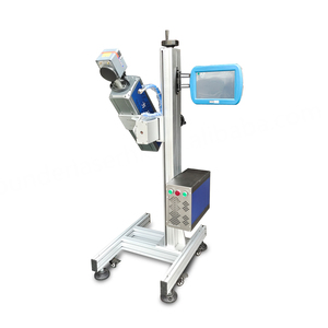 Machine de marquage laser volant CO2 30 watts avec tête galvo SG7110 de taille 300*300 mm, double points rouges et anneau rotatif - Product Image 3