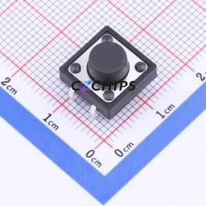 TSF001A06526A Tactile Switch DIP-4P,12x12mm Switch Round Button 2.6N Through Hole 12mm - Product Image 1
