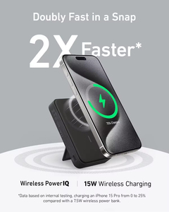 Banco de Energía Portátil <span class=keywords><strong>Anker</strong></span> de 7.5W con Pantalla LED Magnética, Certificación Qi2, Carga Ultra Rápida, Batería de 10000mAh con Soporte Plegable - Product Image 6